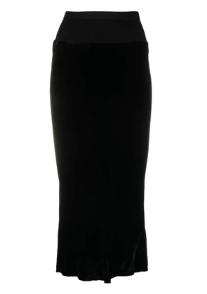 Rick Owens elasticated-waistband pencil midi skirt - Black