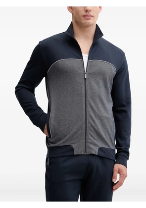 BOSS zip-up colour-block sweatshirt - Blue