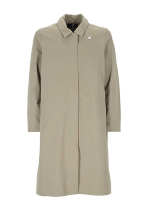 K-Way logo-patch coat - Neutrals
