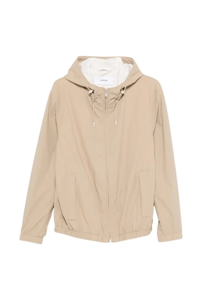 Lardini hooded zip-up jacket - Neutrals