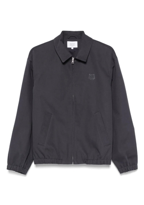 Maison Kitsuné zip-up elasticated bomber jacket - Blue