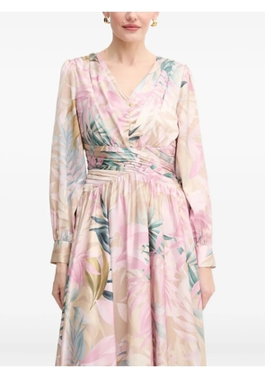 GUESS USA floral-print V-neck dress - Pink