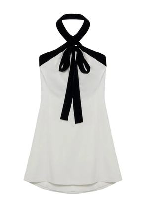 Simkhai Jolie velvet-tie mini dress - White
