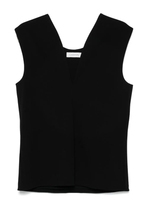 Lanvin deep V-neck top - Black