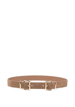 Maje double-buckle belt - Neutrals