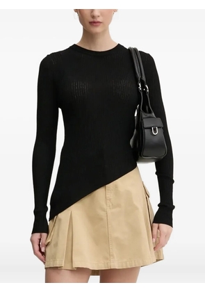 HUGO ribbed asymmetric sweater - Black