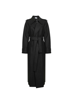 Harris Wharf London peak lapels belted coat - Green