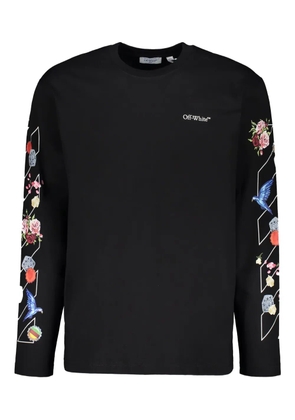 Off-White logo graphic long-sleeve T-shirt - Black