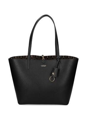 Lauren Ralph Lauren pebble-grain charm-detail tote bag - Black