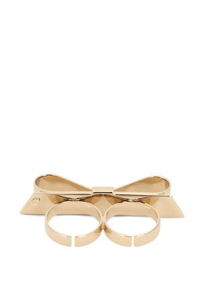 Valentino Garavani bow two-finger ring - Gold