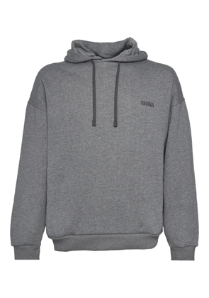 Zegna long-sleeve hoodie - Grey