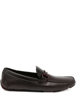 Ferragamo Gancini leather loafers - Brown