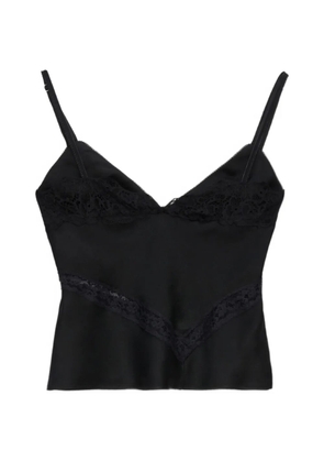 MSGM lace V-neck tank top - Black