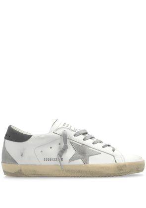 Golden Goose Super-star distressed leather sneakers - White
