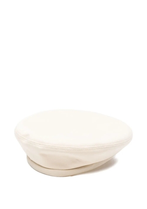 Rowen Rose flat leather beret - Neutrals