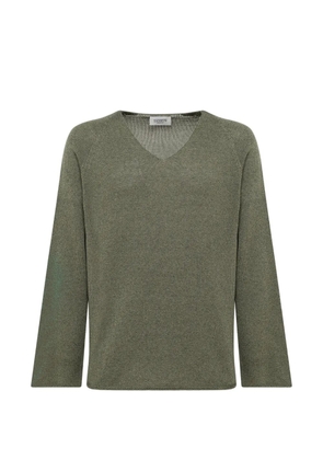 Laneus V-neck long-sleeve jumper - Green