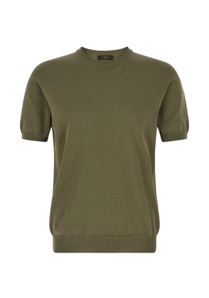 Zanone crew-neck cuff cotton T-shirt - Green
