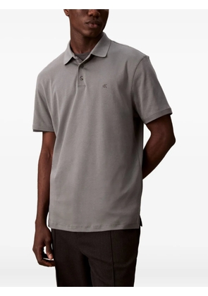 Calvin Klein buttoned-logo polo shirt - Grey
