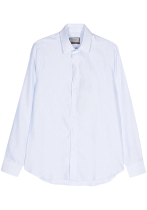 Canali patterned-jacquard shirt - Blue