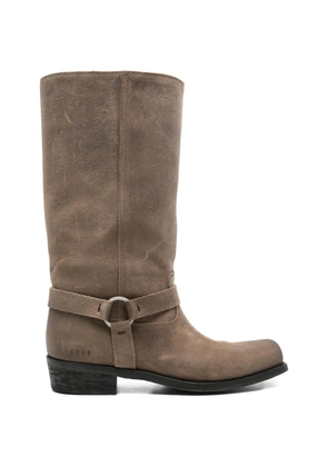 Golden Goose Biker suede boots - Brown