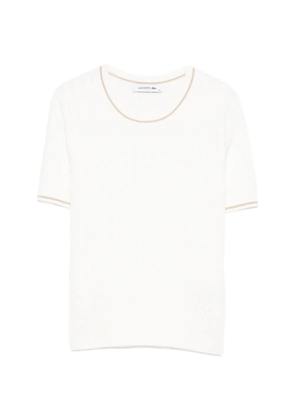 Lacoste cable-knit T-shirt - White
