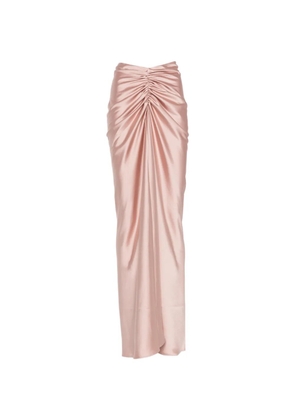 THE ANDAMANE Iris ruched maxi skirt - Pink