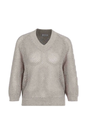 Peserico open-knit sweater - Grey