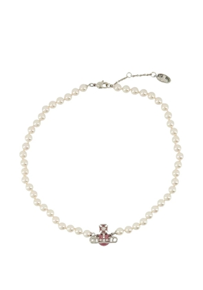 Vivienne Westwood Kitty pearl necklace - Silver