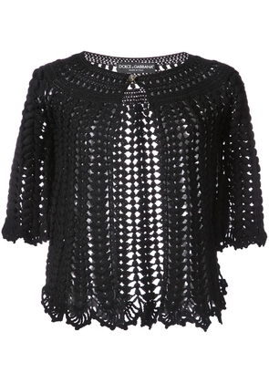 Dolce & Gabbana cropped knit cardigan - Black