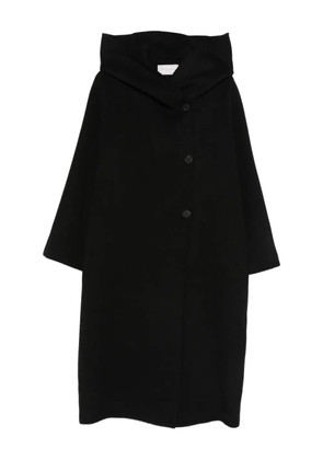 Antonelli Gravina hooded button-up coat - Black