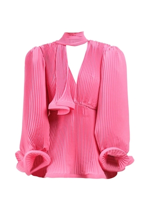 Rowen Rose pleated puffy mini dress - Pink