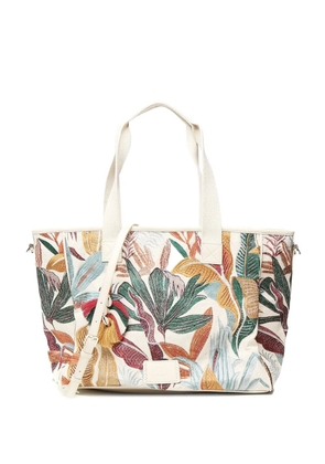 V°73 Clarissa embroidered tote bag - Neutrals