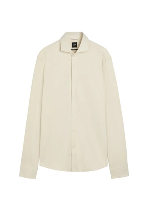 BOSS regular shirt in cotton poplin - Neutrals