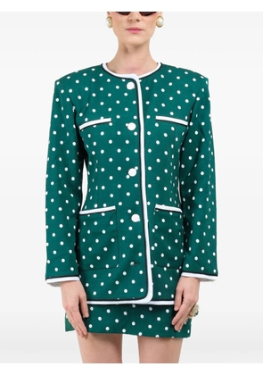 Rowen Rose polka-dots pockets jacket - Green