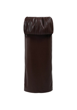 Rowen Rose pleated balloon maxi skirt - Brown