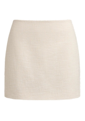 12 STOREEZ textured mini skirt - Neutrals
