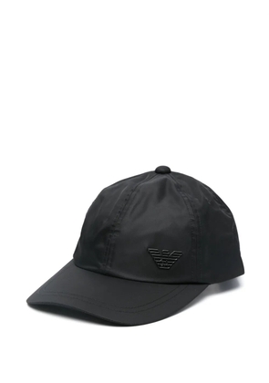 Emporio Armani logo-plaque cap - Black
