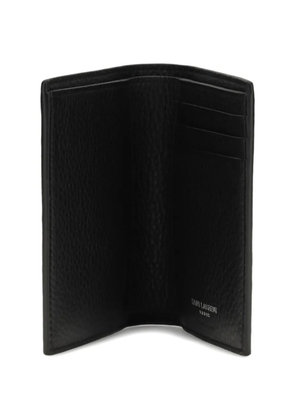 Saint Laurent logo-plaque leather wallet - Black
