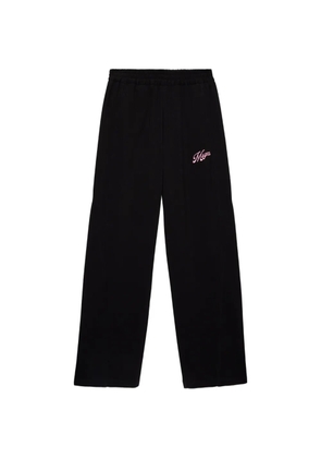MSGM logo embroidered track pants - Black