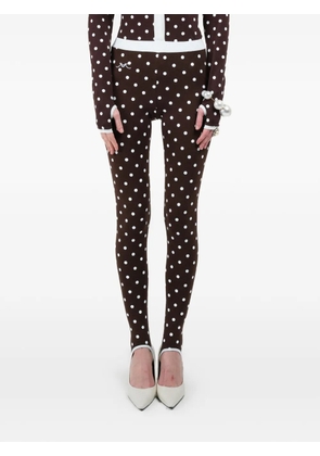 Rowen Rose polka-dots leggings - Brown