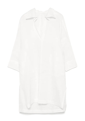 Issey Miyake V-neck midi dress - White