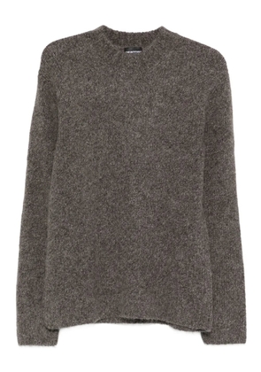 Emporio Armani wool crew-neck sweater - Brown