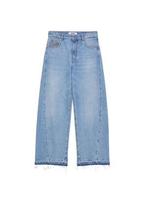 MSGM frayed-hem jeans - Blue