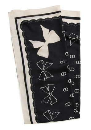 TWINSET patterned-jacquard scarf - Black