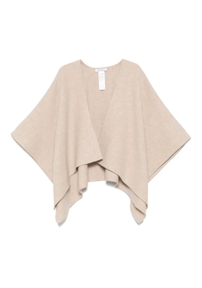 Max Mara asymmetric-hem poncho - Neutrals