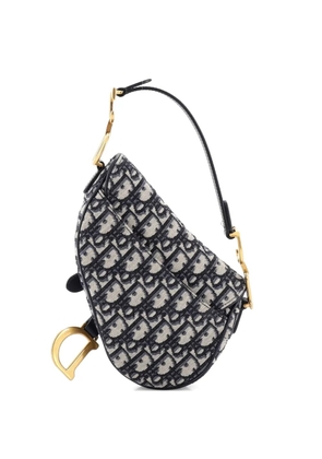 Christian Dior Pre-Owned Saddle Handbag Oblique Canvas Mini shoulder bag - Blue