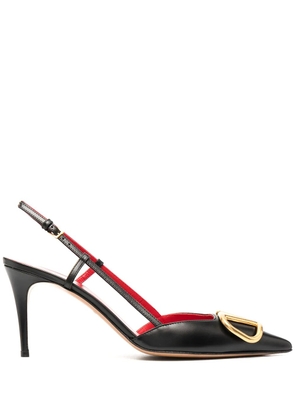 Valentino Garavani 80mm VLogo Signature slingback pumps - Black