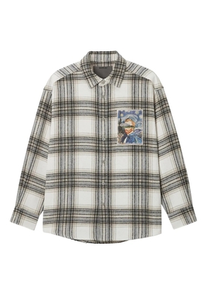 Musium Div. plaid-pattern patch shirt - Neutrals