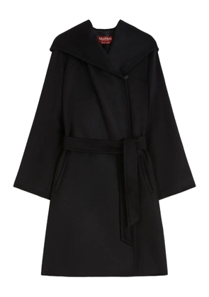 Max Mara hooded belted coat - Black