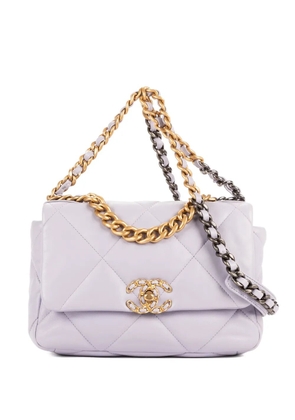 CHANEL Pre-Owned 19 Flap Bag quilted shoulder bag - Purple